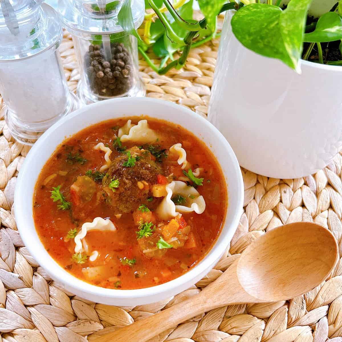 Hearty Italian Meatball Soup - Shane's Kitchen